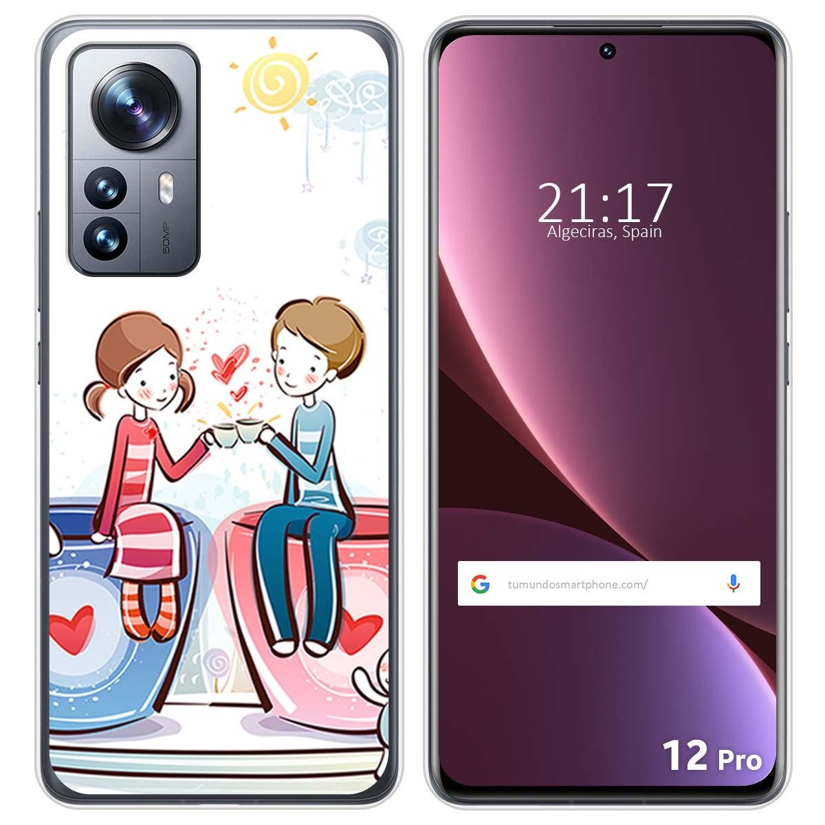 Funda Silicona para Xiaomi 12 Pro 5G diseño Café Dibujos