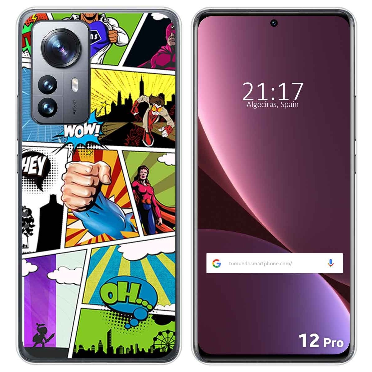 Funda Silicona para Xiaomi 12 Pro 5G diseño Comic Dibujos