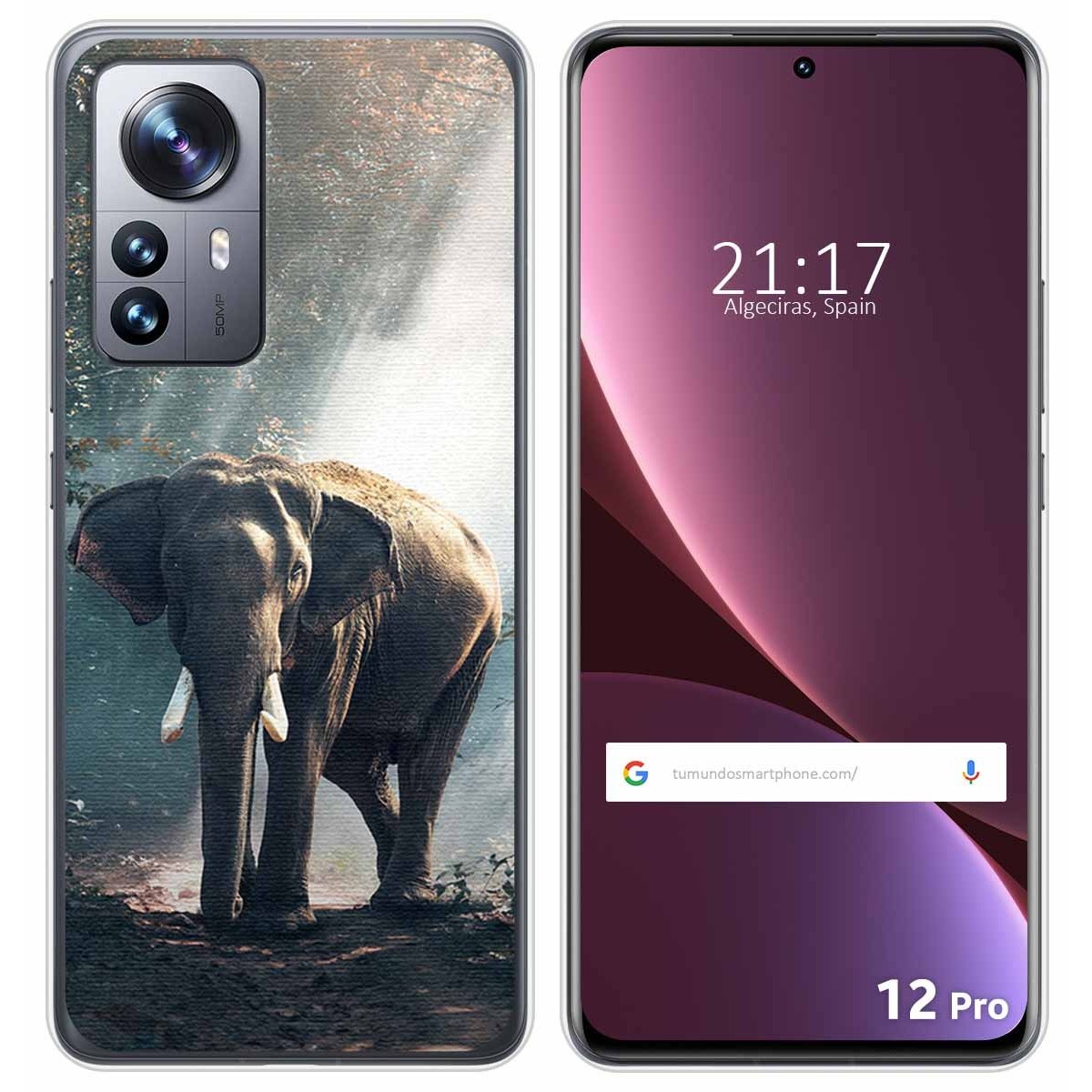 Funda Silicona para Xiaomi 12 Pro 5G diseño Elefante Dibujos