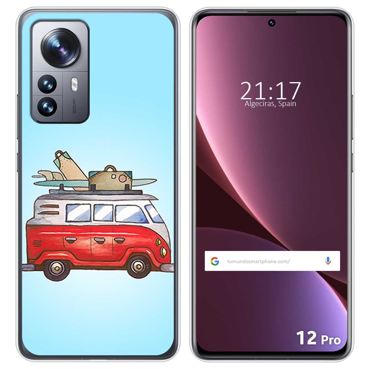 Funda Silicona para Xiaomi 12 Pro 5G diseño Furgoneta Dibujos