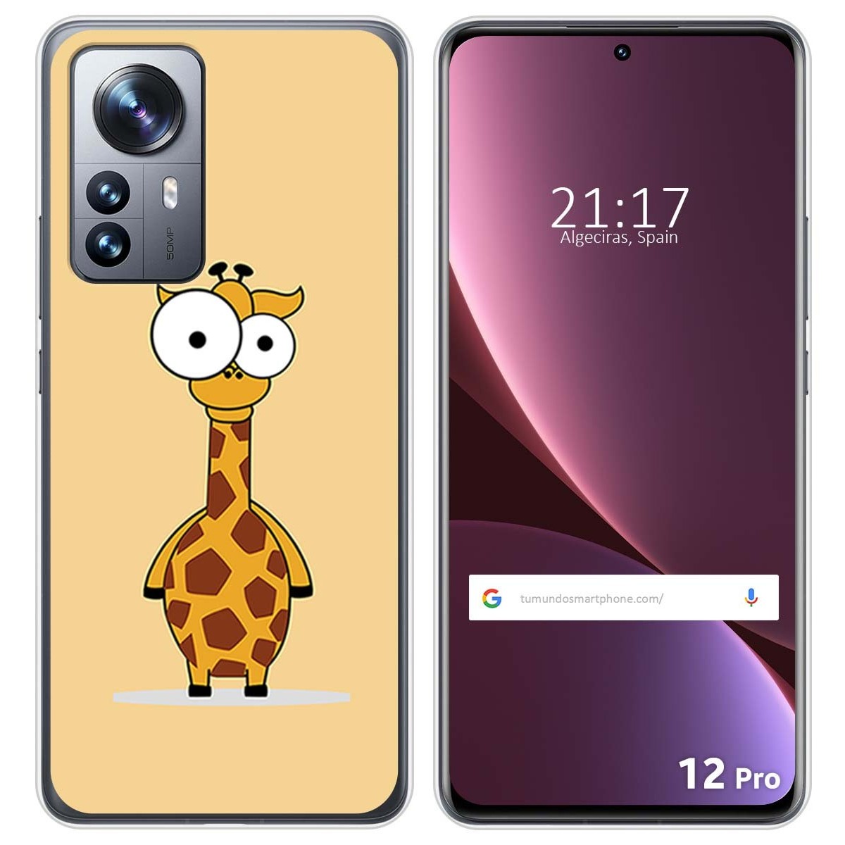 Funda Silicona para Xiaomi 12 Pro 5G diseño Jirafa Dibujos