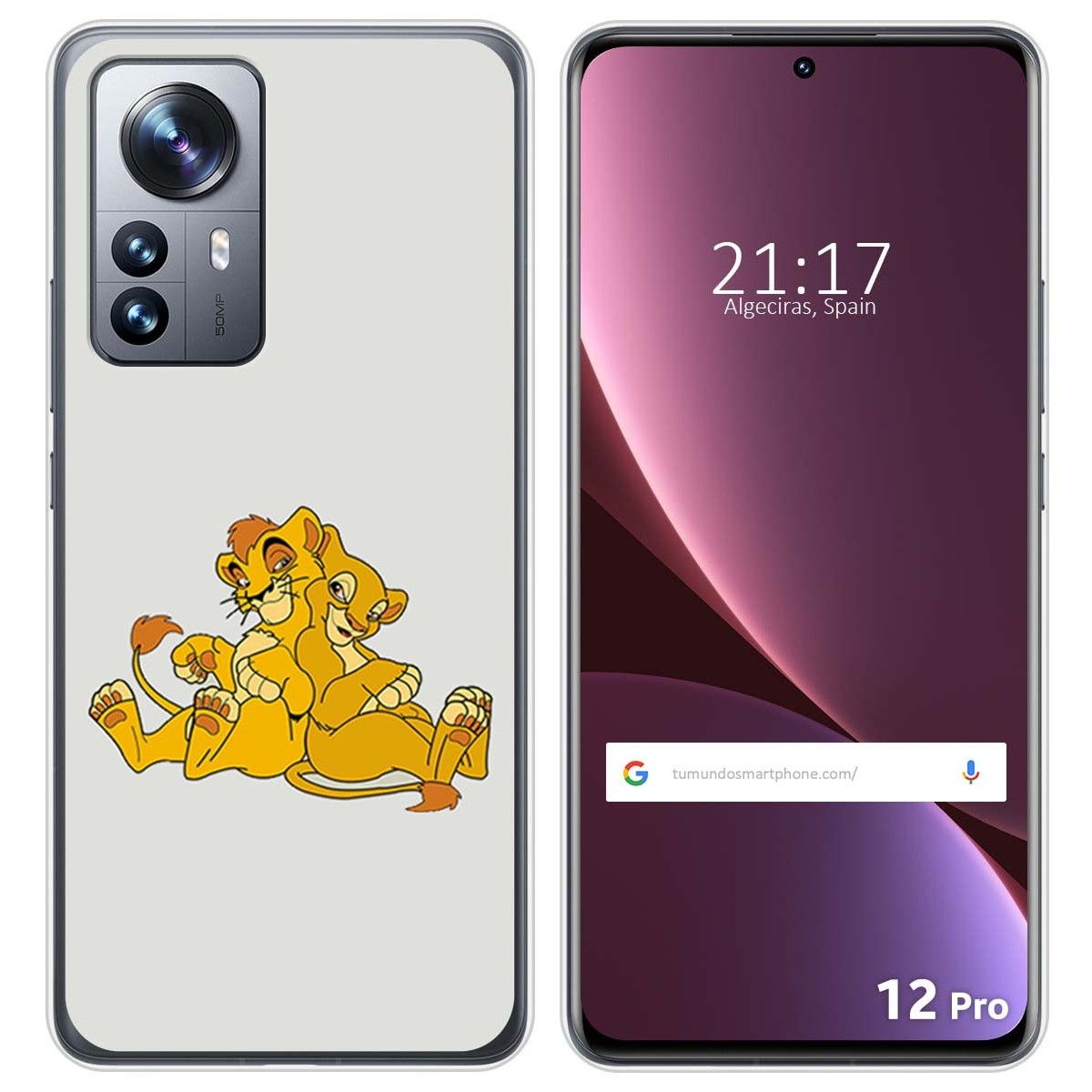 Funda Silicona para Xiaomi 12 Pro 5G diseño Leones Dibujos