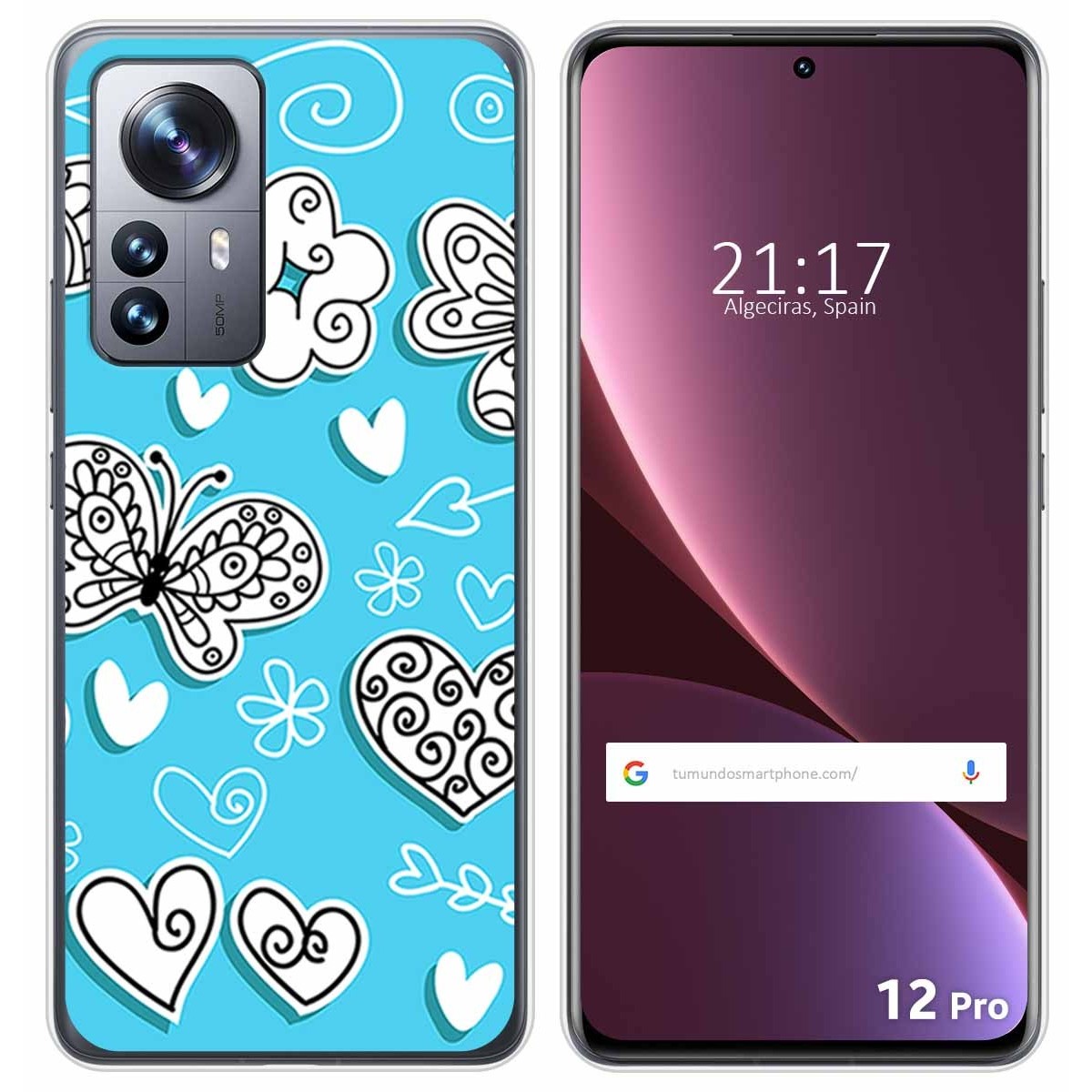Funda Silicona para Xiaomi 12 Pro 5G diseño Mariposas Dibujos