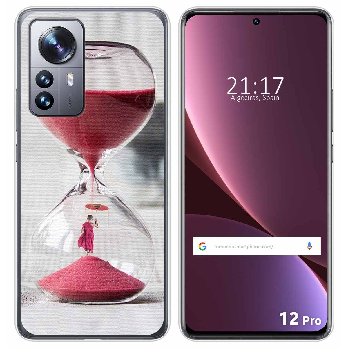 Funda Silicona para Xiaomi 12 Pro 5G diseño Reloj Dibujos