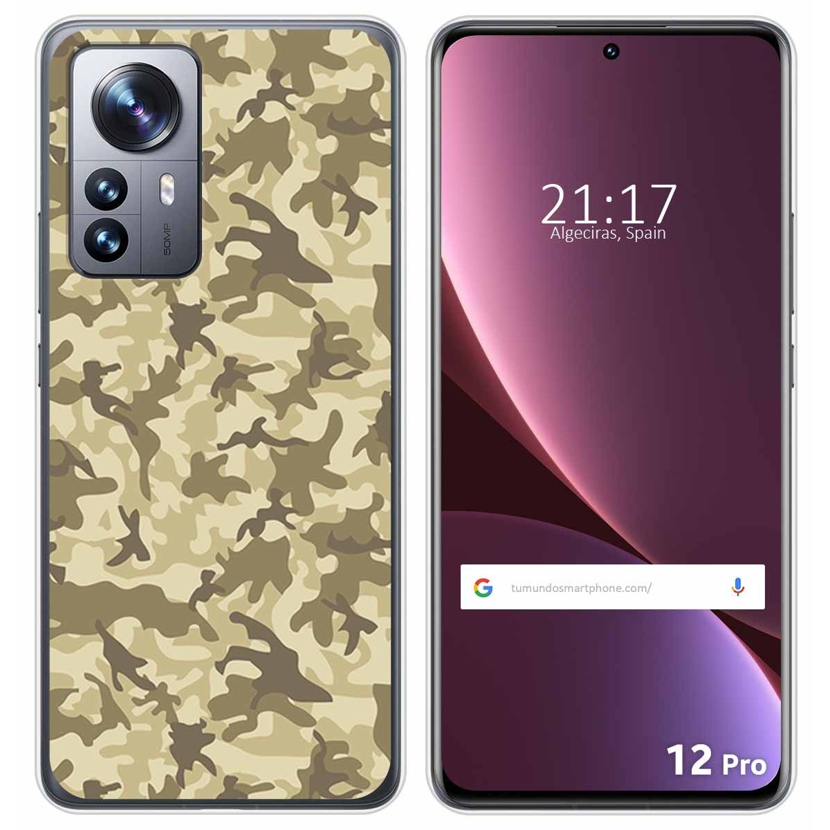 Funda Silicona para Xiaomi 12 Pro 5G diseño Sand Camuflaje Dibujos