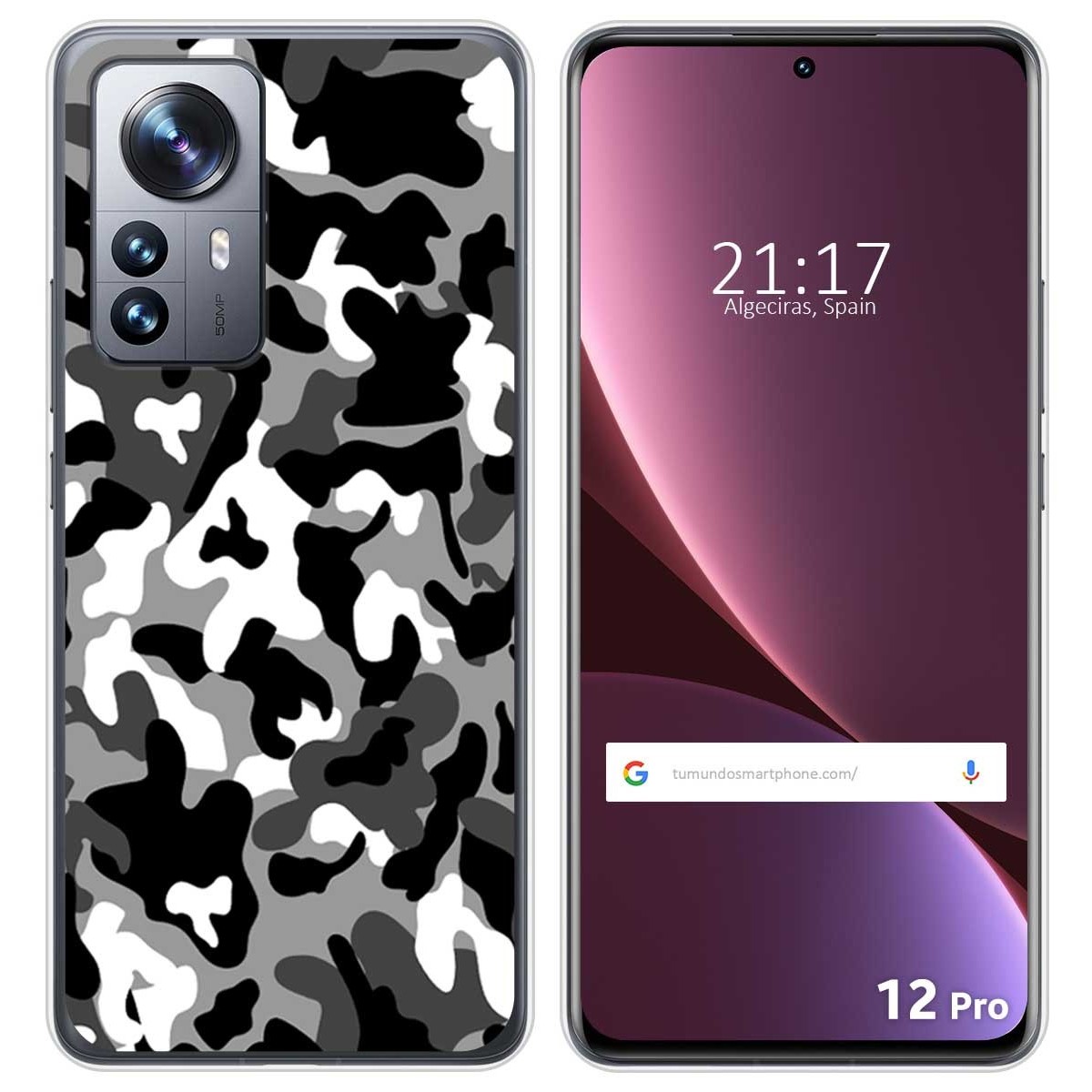 Funda Silicona para Xiaomi 12 Pro 5G diseño Snow Camuflaje Dibujos