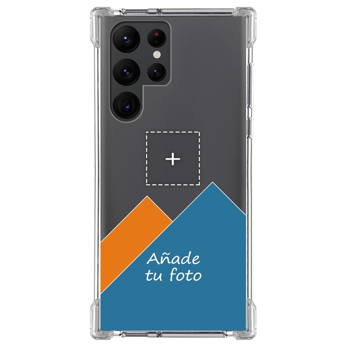 Personaliza tu Funda Silicona AntiGolpes Transparente con tu Fotografía para Samsung Galaxy S22 Ultra 5G Dibujo Personalizada