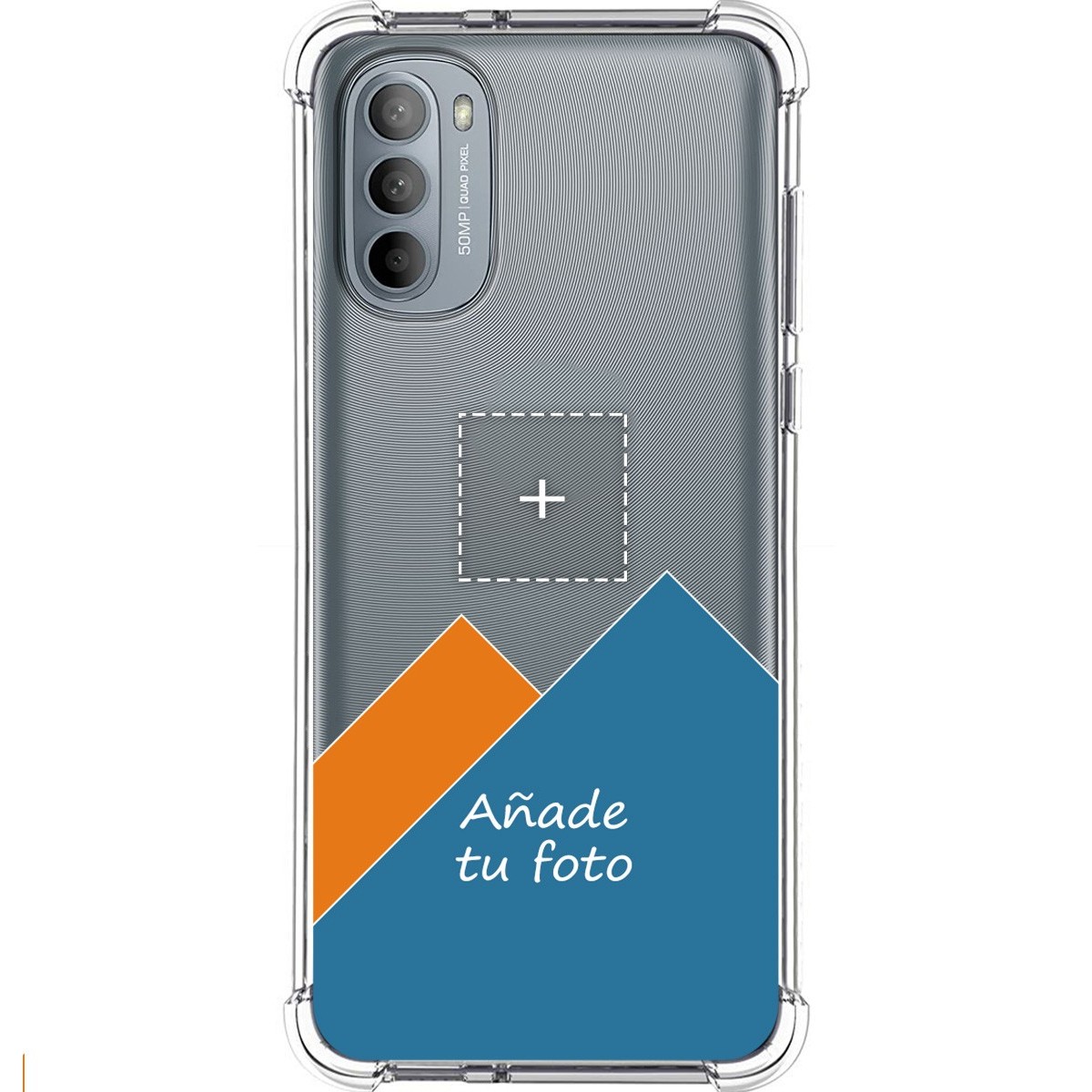 Personaliza tu Funda Silicona AntiGolpes Transparente con tu Fotografía para Motorola Moto G31 Dibujo Personalizada