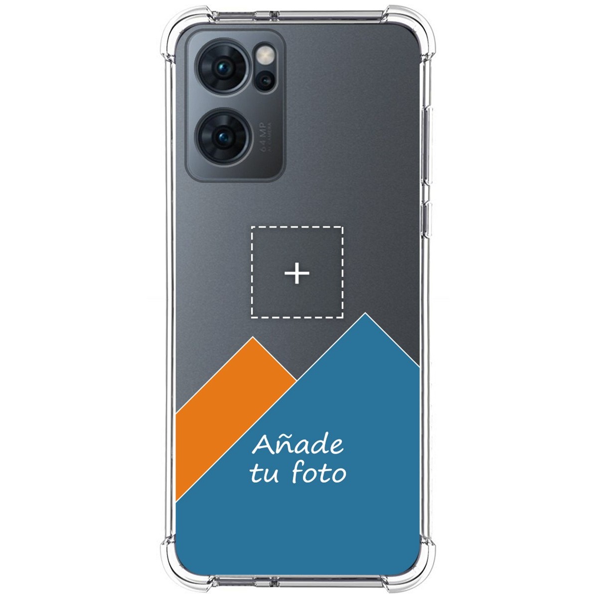 Personaliza tu Funda Silicona AntiGolpes Transparente con tu Fotografía para Oppo Reno 7 5G Dibujo Personalizada