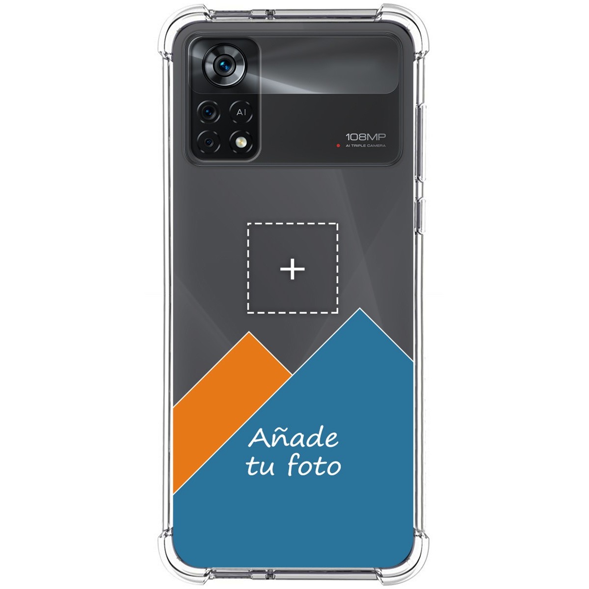 Personaliza tu Funda Silicona AntiGolpes Transparente con tu Fotografía para Xiaomi POCO X4 Pro 5G Dibujo Personalizada