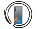 Personaliza tu Funda Colgante Transparente para Motorola Moto G31 con Cordon Negro Dibujo Personalizada