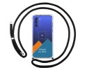 Personaliza tu Funda Colgante Transparente para Motorola Moto G51 5G con Cordon Negro Dibujo Personalizada