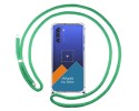 Personaliza tu Funda Colgante Transparente para Motorola Moto G51 5G con Cordon Verde Agua Dibujo Personalizada