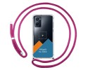 Personaliza tu Funda Colgante Transparente para Realme 9i con Cordon Rosa Fucsia Dibujo Personalizada