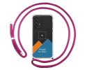 Personaliza tu Funda Colgante Transparente para Samsung Galaxy A33 5G con Cordon Rosa Fucsia Dibujo Personalizada