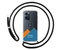 Personaliza tu Funda Colgante Transparente para Oppo Reno 7 5G con Cordon Negro Dibujo Personalizada