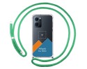 Personaliza tu Funda Colgante Transparente para Oppo Reno 7 5G con Cordon Verde Agua Dibujo Personalizada