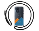 Personaliza tu Funda Colgante Transparente para Oppo Reno 7 Pro 5G con Cordon Negro Dibujo Personalizada