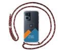Personaliza tu Funda Colgante Transparente para Oppo Reno 7 Pro 5G con Cordon Rosa / Dorado Dibujo Personalizada