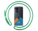 Personaliza tu Funda Colgante Transparente para Oppo Reno 7 Pro 5G con Cordon Verde Agua Dibujo Personalizada