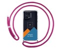 Personaliza tu Funda Colgante Transparente para Oppo Find X5 Pro 5G con Cordon Rosa Fucsia Dibujo Personalizada