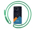 Personaliza tu Funda Colgante Transparente para Oppo Find X5 Pro 5G con Cordon Verde Agua Dibujo Personalizada