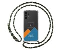 Personaliza tu Funda Colgante Transparente para Samsung Galaxy A13 4G con Cordon Verde / Dorado Dibujo Personalizada