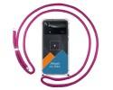 Personaliza tu Funda Colgante Transparente para Xiaomi POCO X4 Pro 5G con Cordon Rosa Fucsia Dibujo Personalizada