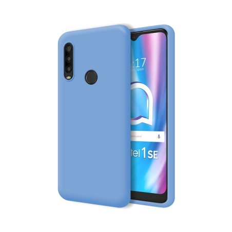 Funda Silicona Líquida Ultra Suave para Alcatel 1SE 2020 color Azul
