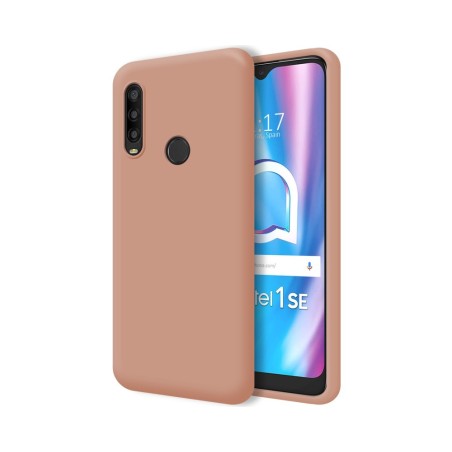Funda Silicona Líquida Ultra Suave para Alcatel 1SE 2020 color Rosa