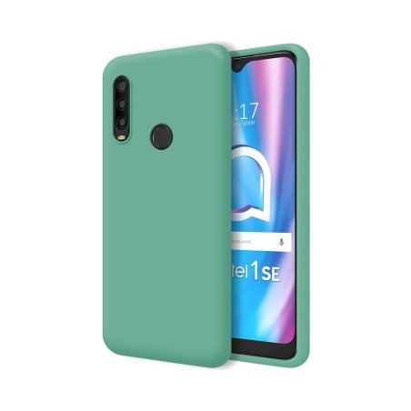 Funda Silicona Líquida Ultra Suave para Alcatel 1SE 2020 color Verde