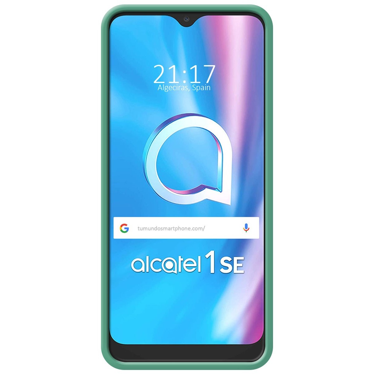 Funda Silicona Líquida Ultra Suave para Alcatel 1SE 2020 color Verde