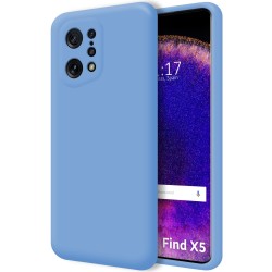 Funda Silicona Líquida Ultra Suave para Oppo Find X5 5G color Azul
