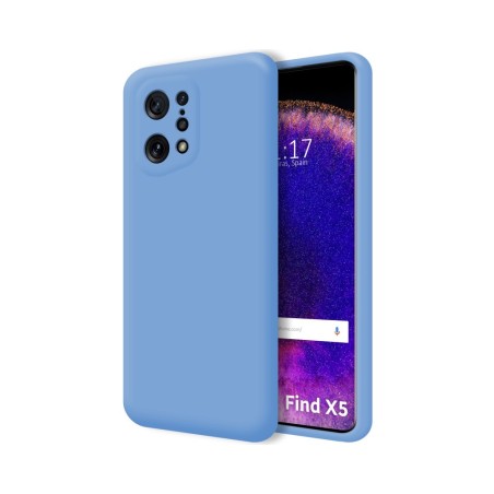 Funda Silicona Líquida Ultra Suave para Oppo Find X5 5G color Azul