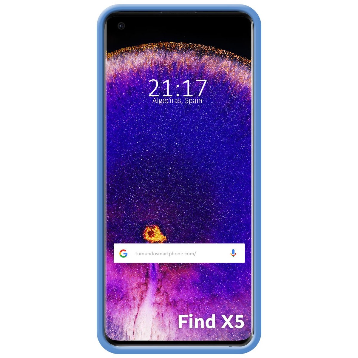 Funda Silicona Líquida Ultra Suave para Oppo Find X5 5G color Azul