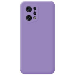 Funda Silicona Líquida Ultra Suave para Oppo Find X5 5G color Morada 2