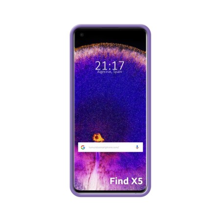 Funda Silicona Líquida Ultra Suave para Oppo Find X5 5G color Morada