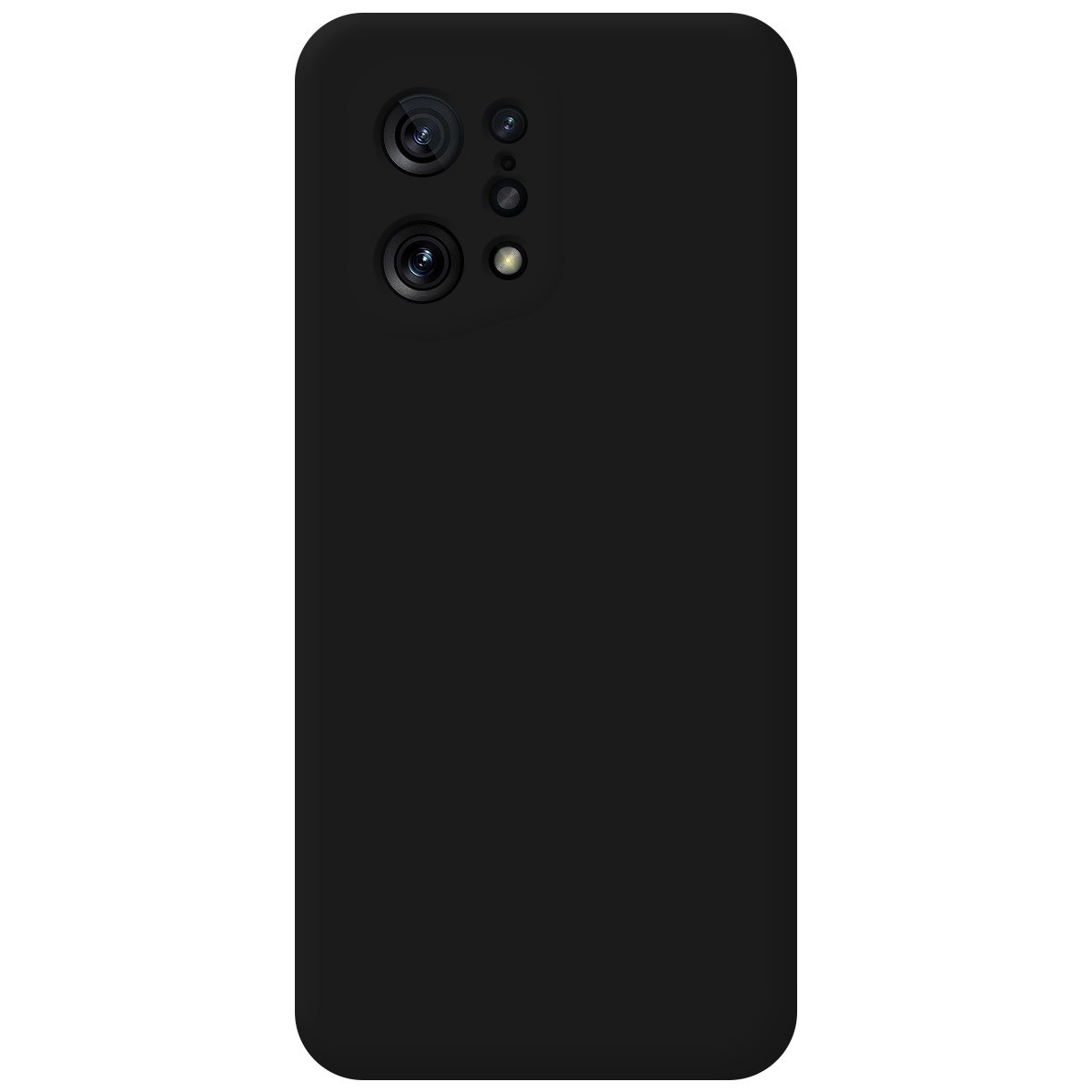 Funda Silicona Líquida Ultra Suave para Oppo Find X5 5G color Negra