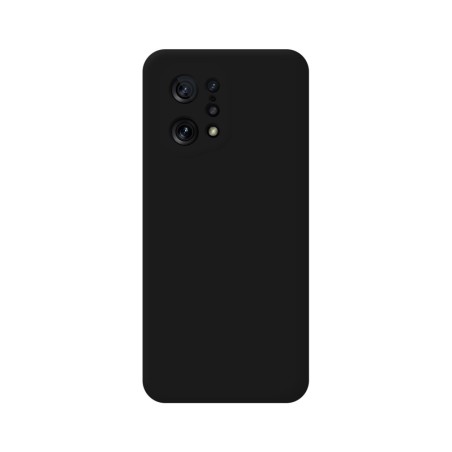 Funda Silicona Líquida Ultra Suave para Oppo Find X5 5G color Negra
