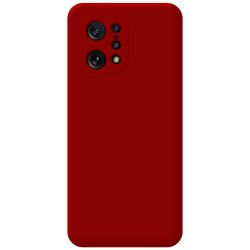 Funda Silicona Líquida Ultra Suave para Oppo Find X5 5G color Roja 2
