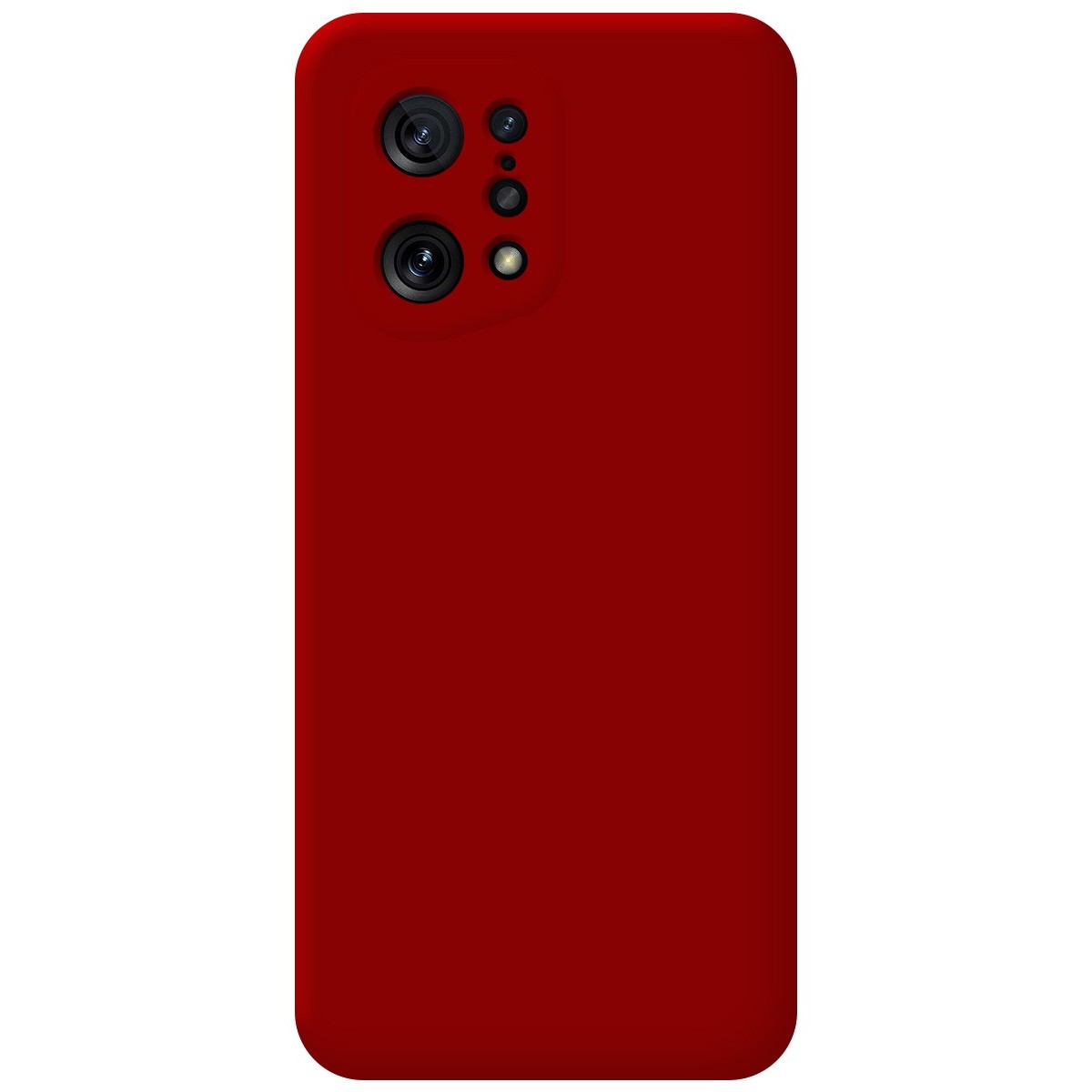 Funda Silicona Líquida Ultra Suave para Oppo Find X5 5G color Roja