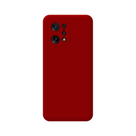 Funda Silicona Líquida Ultra Suave para Oppo Find X5 5G color Roja