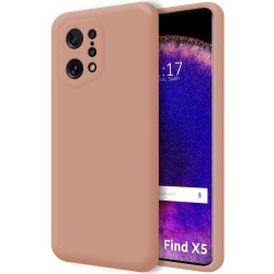Funda Silicona Líquida Ultra Suave para Oppo Find X5 5G color Rosa