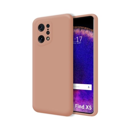 Funda Silicona Líquida Ultra Suave para Oppo Find X5 5G color Rosa