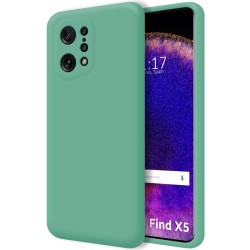 Funda Silicona Líquida Ultra Suave para Oppo Find X5 5G color Verde