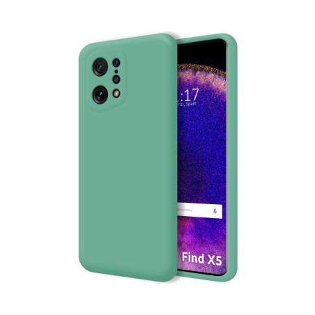 Funda Silicona Líquida Ultra Suave para Oppo Find X5 5G color Verde