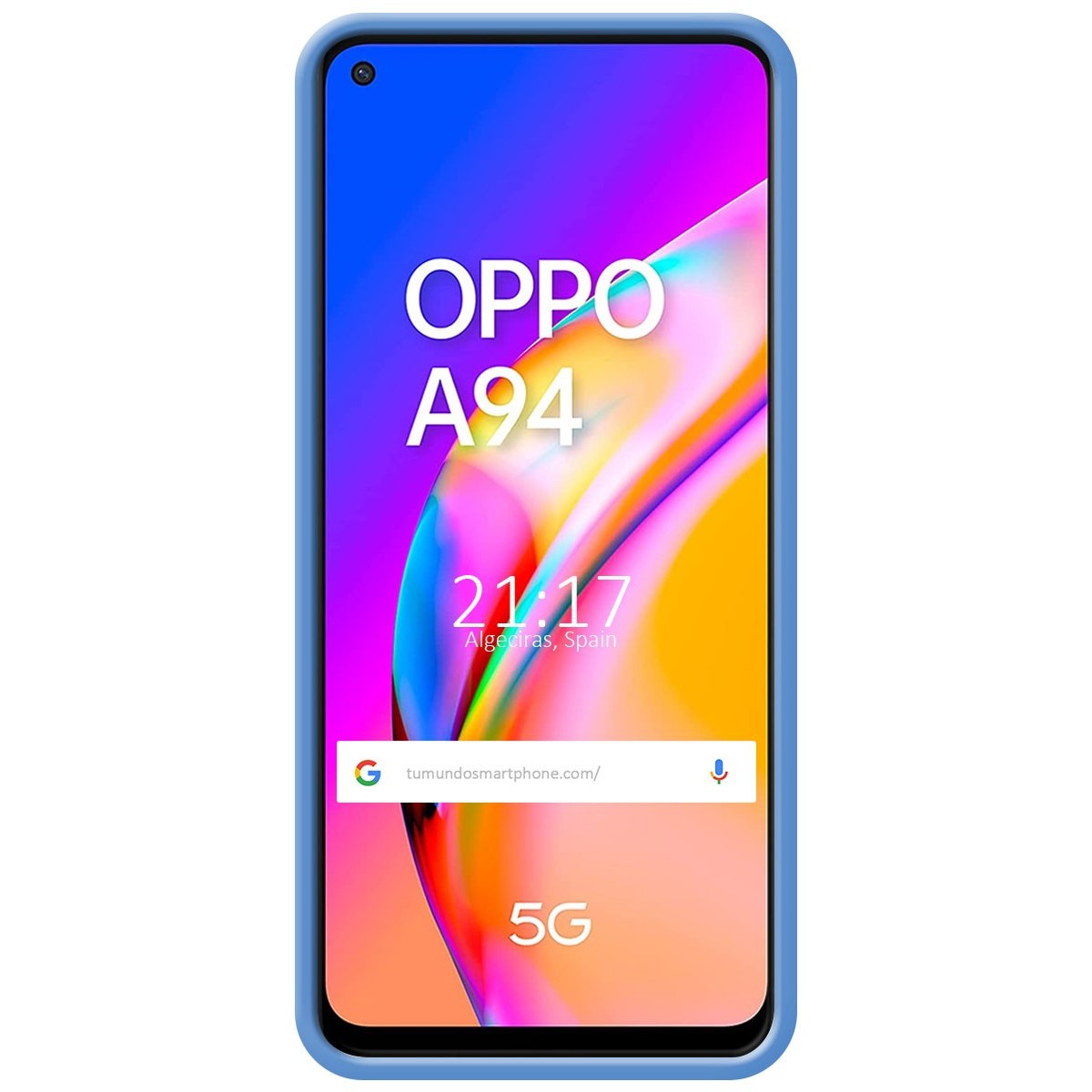 Funda Silicona Líquida Ultra Suave para Oppo A94 5G color Azul