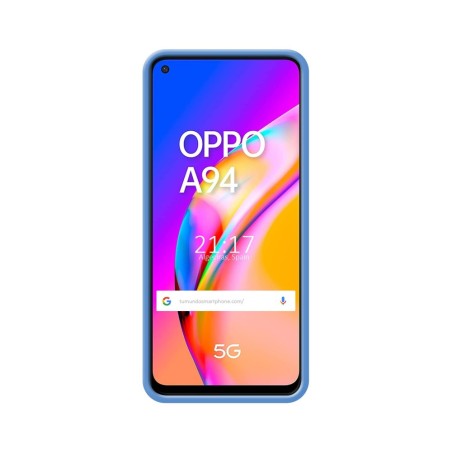 Funda Silicona Líquida Ultra Suave para Oppo A94 5G color Azul