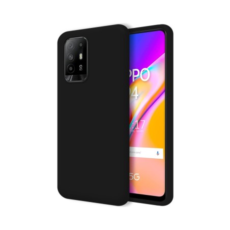 Funda Silicona Líquida Ultra Suave para Oppo A94 5G color Negra