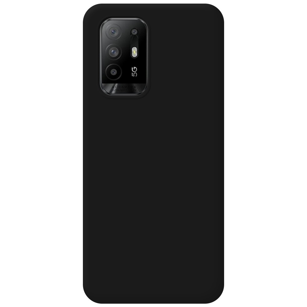Funda Silicona Líquida Ultra Suave para Oppo A94 5G color Negra